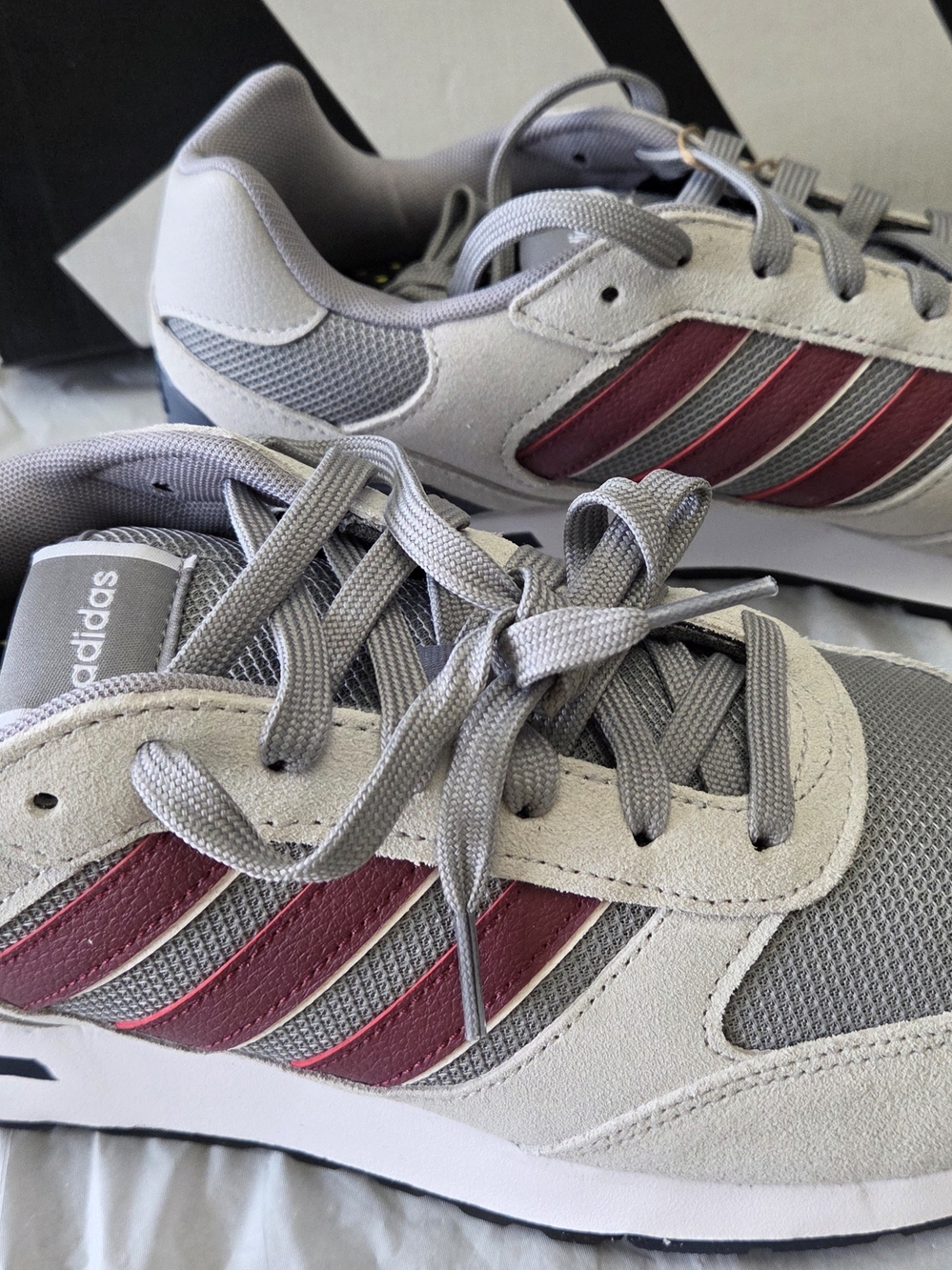 Adidas Run 80s Gray Shadow Red Colorway Retro Sneakers-size Men's 10